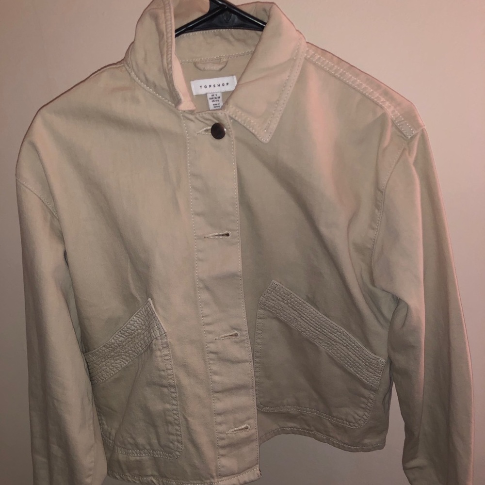 Beige denim jacket
